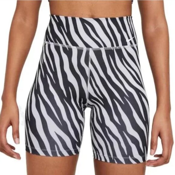 NIKE Dri-Fit Zebra Print 7" Bike Shorts Medium - Picture 1 of 8